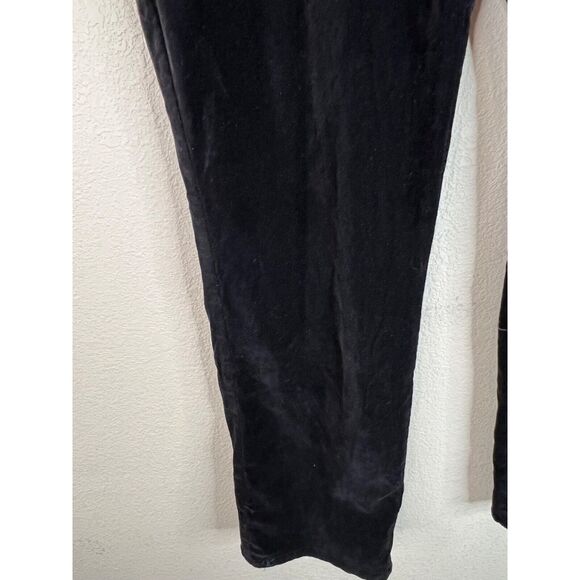 Ralph Lauren Petite Black Velvet Pants Size 8 petite VTG Y2K Gorpcore - Picture 3 of 16
